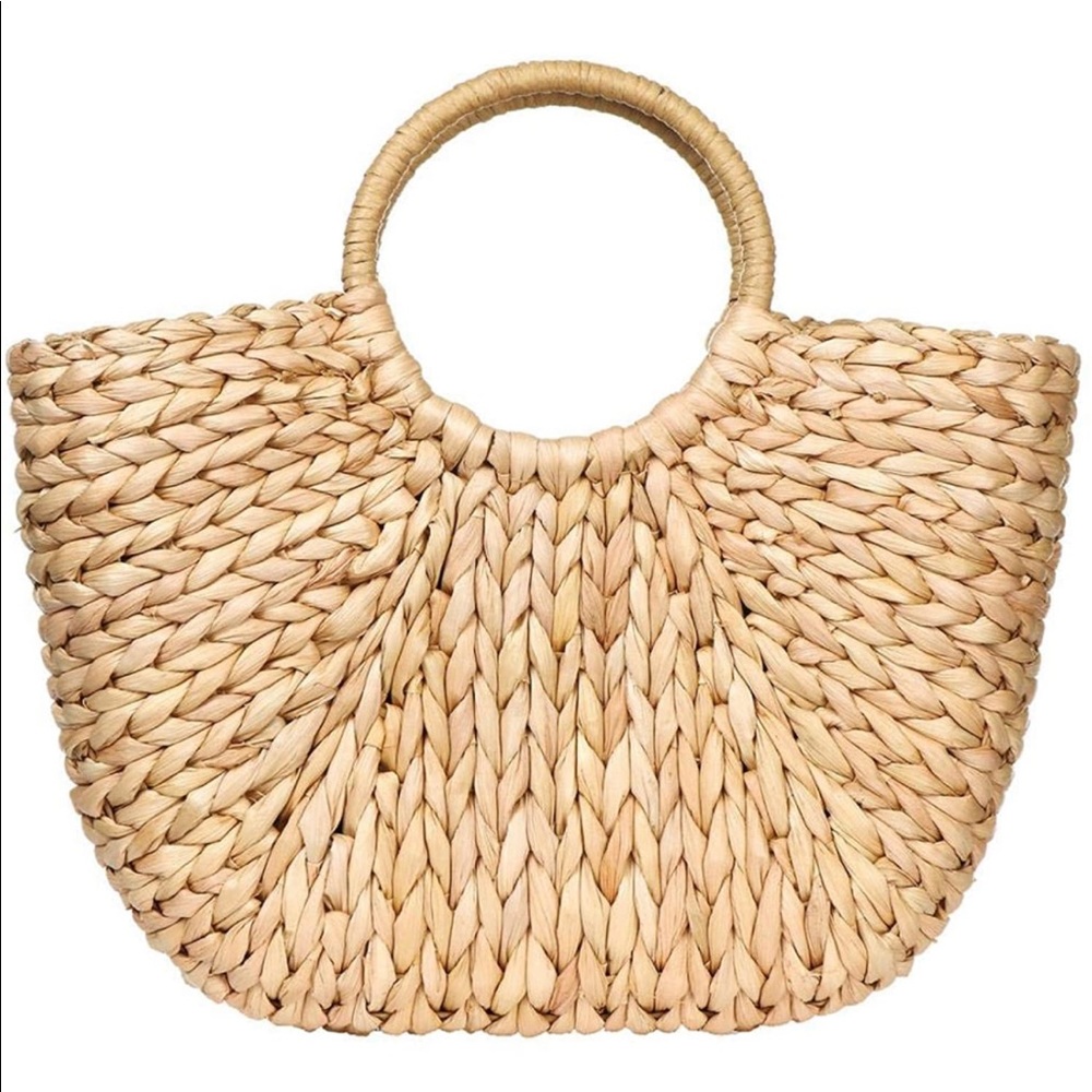 Straw Hand-woven Top-handle Handbag